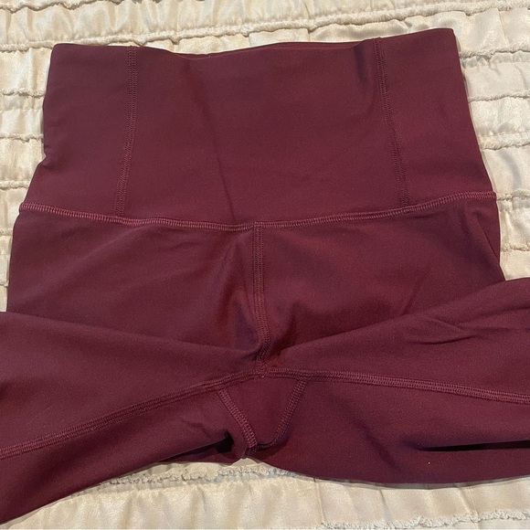 Lululemon Zoned In Tight Leggings 27" Full Length Cassis Maroon 4 W5BBNS Workout - Picture 4 of 11